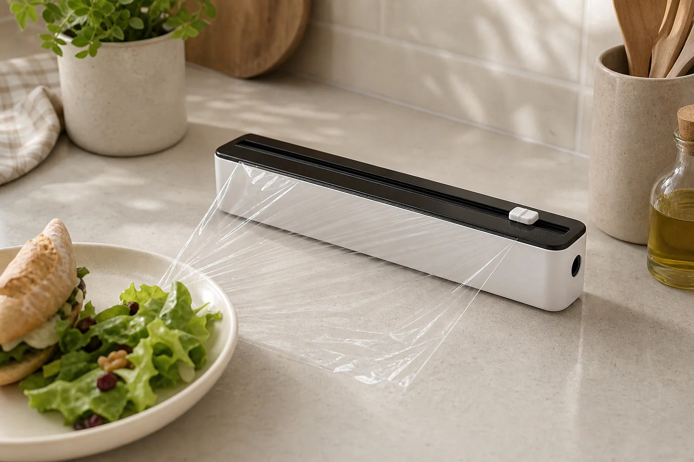 Cozy Haven Kitchen Wrap Dispenser with Cutter lifestyle image 1
