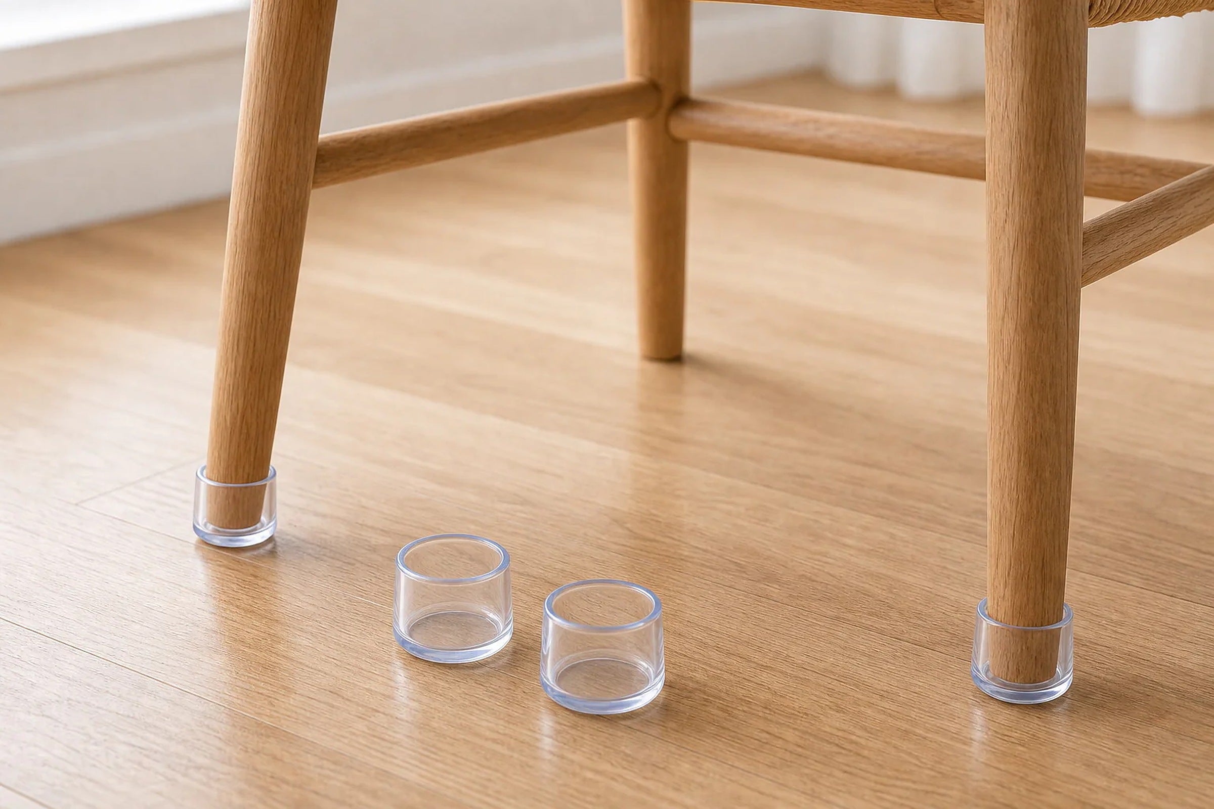 Cozy Haven Clear Round Chair Leg Floor Protectors lifestyle image 1