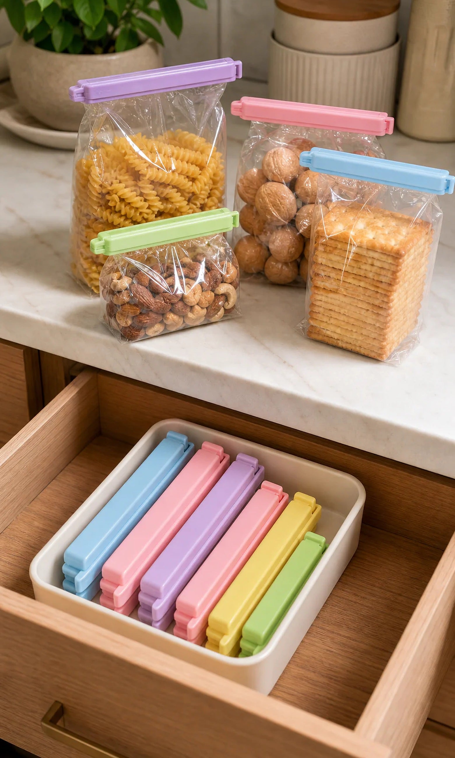 Cozy Haven Airtight Food Bag Clips - 12 Piece Set lifestyle image 2