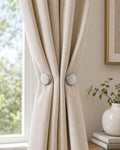 Cozy Haven Silver Magnetic Curtain Clips styled home view 1