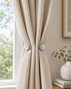 Cozy Haven Silver Magnetic Curtain Clips styled home view 1