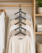 Cozy Haven Black Cascading Closet Hanger Organizer organized storage view 2