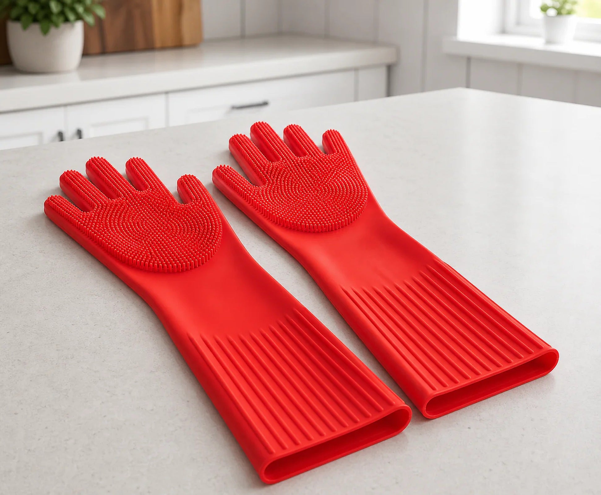 Cozy Haven Silicone Cleaning Gloves lifestyle image 2