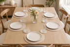 Cozy Haven Round Braided Placemat and Coaster Set styled kitchen view 5
