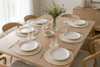 Cozy Haven Round Braided Placemat and Coaster Set styled kitchen view 8