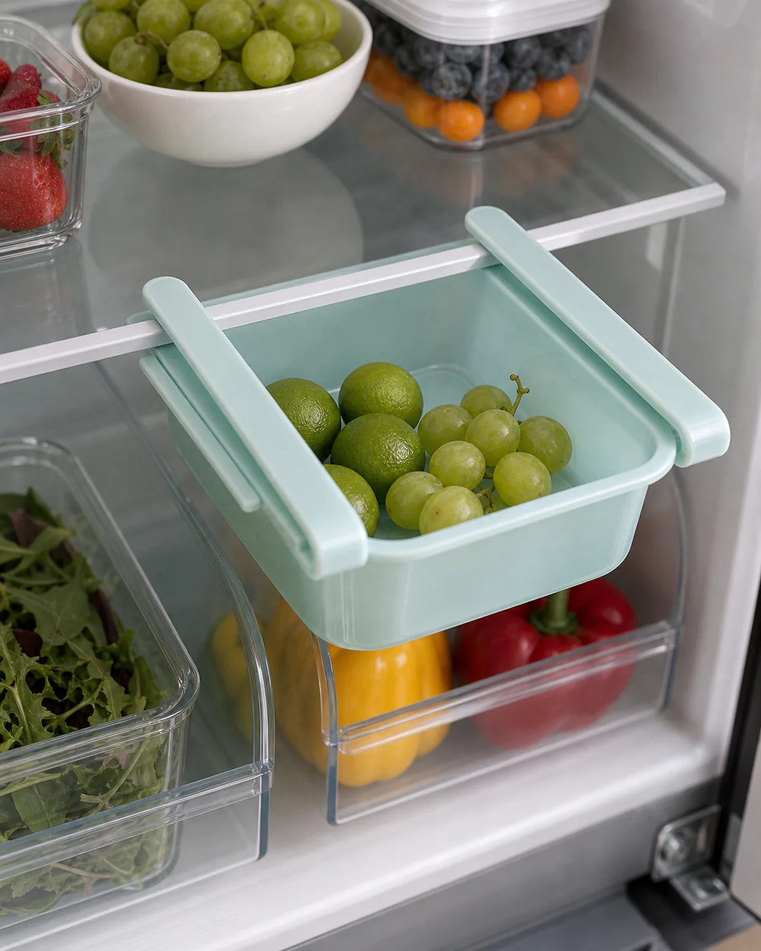 Under-Shelf Fridge Drawer Organizer