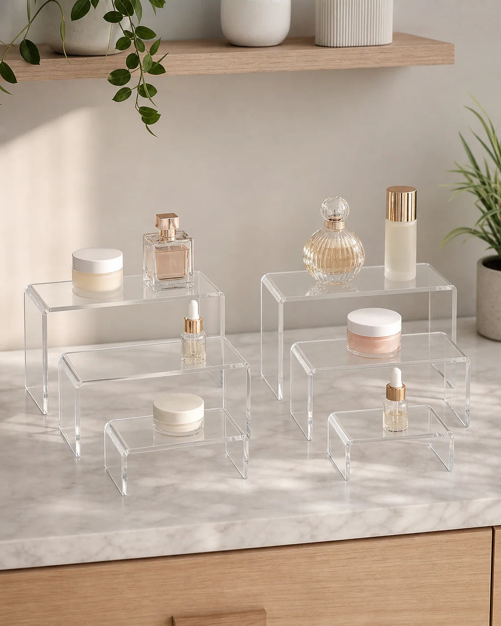 Cozy Haven Clear Acrylic Display Risers lifestyle image 2