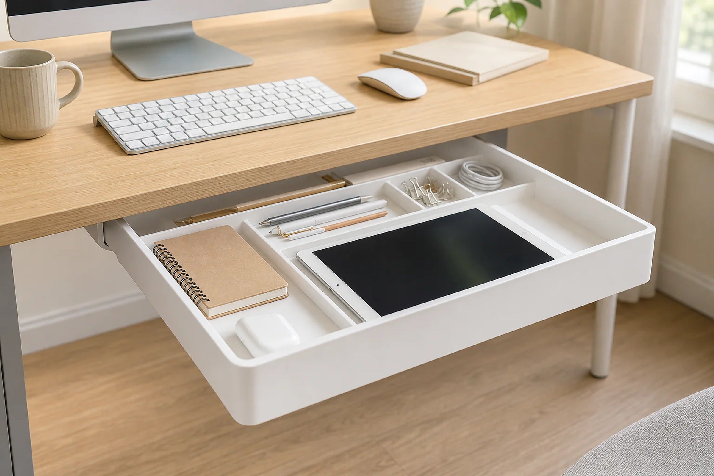 Cozy Haven Under-Desk Drawer Organizer lifestyle image 3