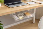 Clear medium under-desk drawer organizer for stationery and small items