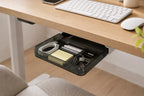 Smoke small under-desk drawer organizer for compact desk storage