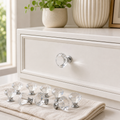 Cozy Haven Clear Diamond Cabinet Knobs - 10 Piece Set - dresser installation lifestyle