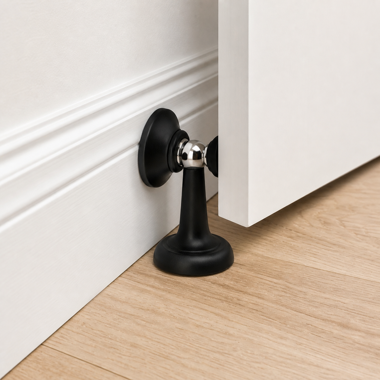 Cozy Haven Magnetic Door Stopper - black stopper close-up detail