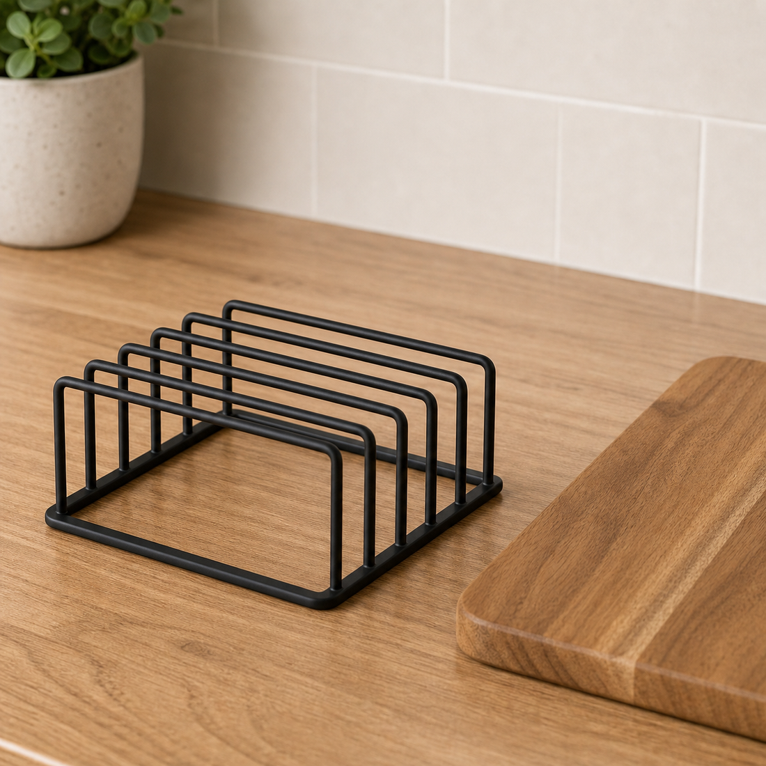 Black Wire Cutting Board Rack - 1 Piece