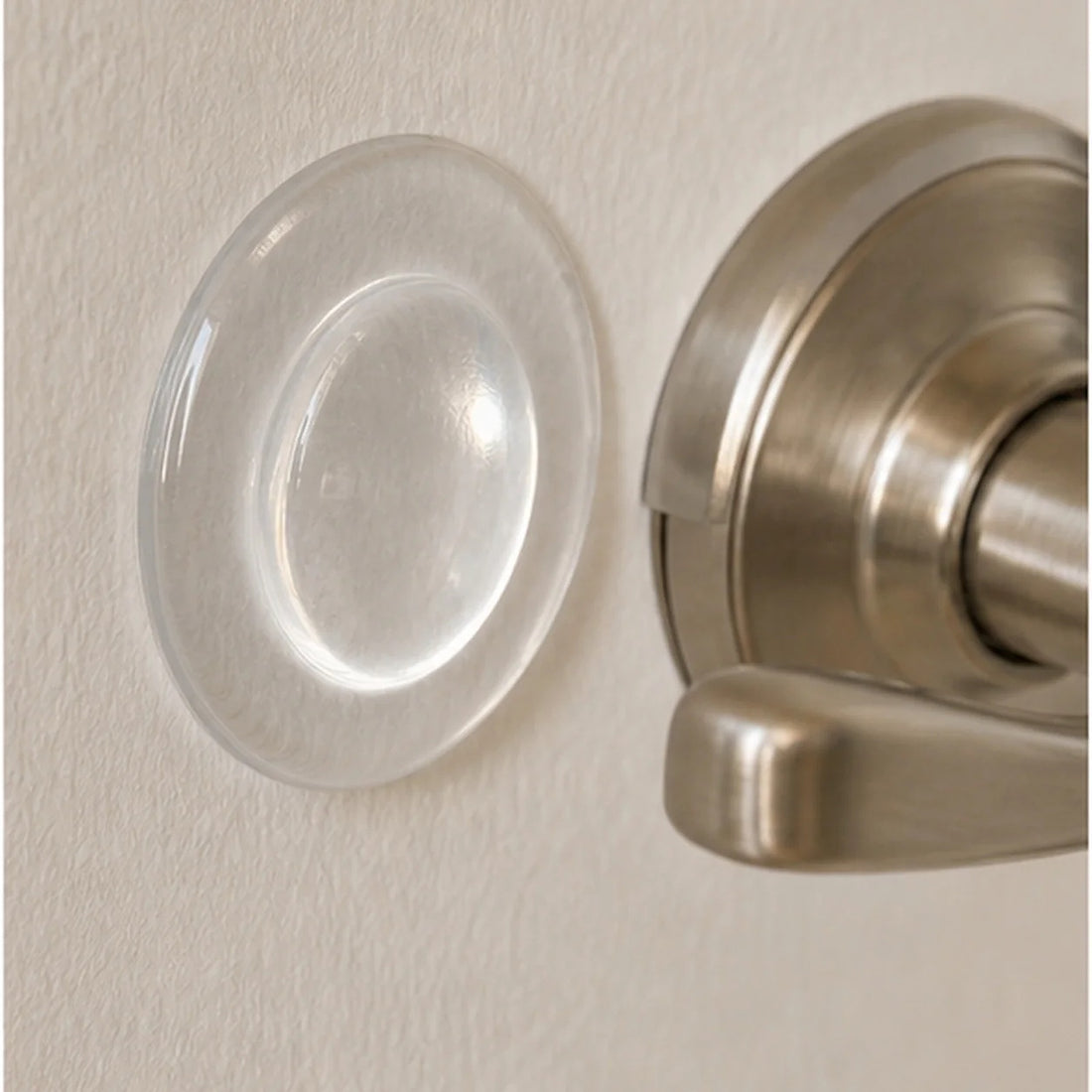 Clear Silicone Door Knob Wall Protector - Single Ring