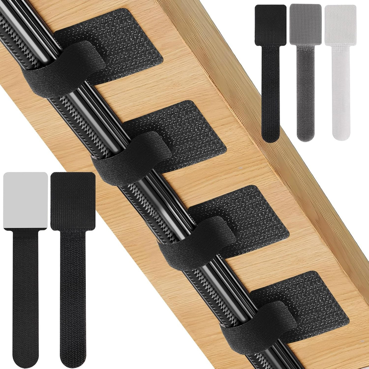 Black Cord Organizer Straps — supplier product photo
