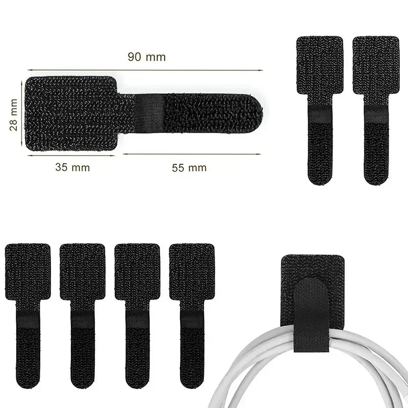 Black Cord Organizer Straps — supplier product photo