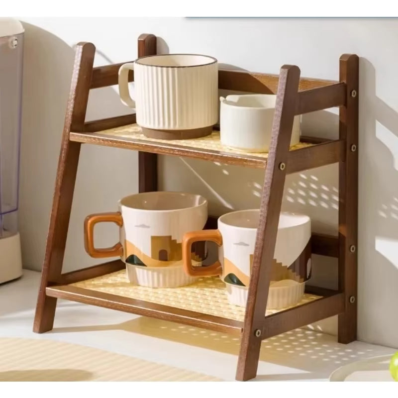 Two-Tier Bamboo Countertop Shelf — supplier product photo