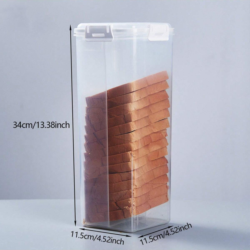 Clear Airtight Bread Box with Black Clips — supplier product photo