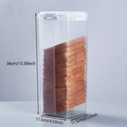 Clear Airtight Bread Box with Black Clips — supplier product photo