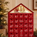 Cozy Haven Wooden Advent Calendar with 24 numbered drawers