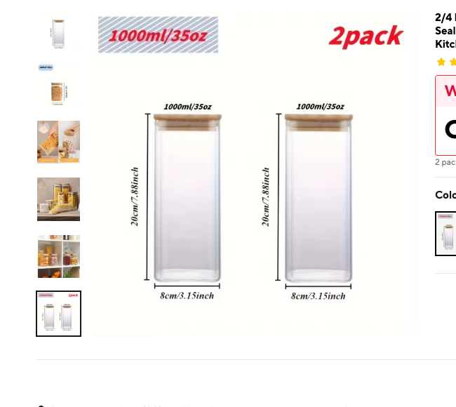 Cozy Haven Ribbed Glass Bathroom Countertop Canister Set supplier reference 2-Pack-1000Ml