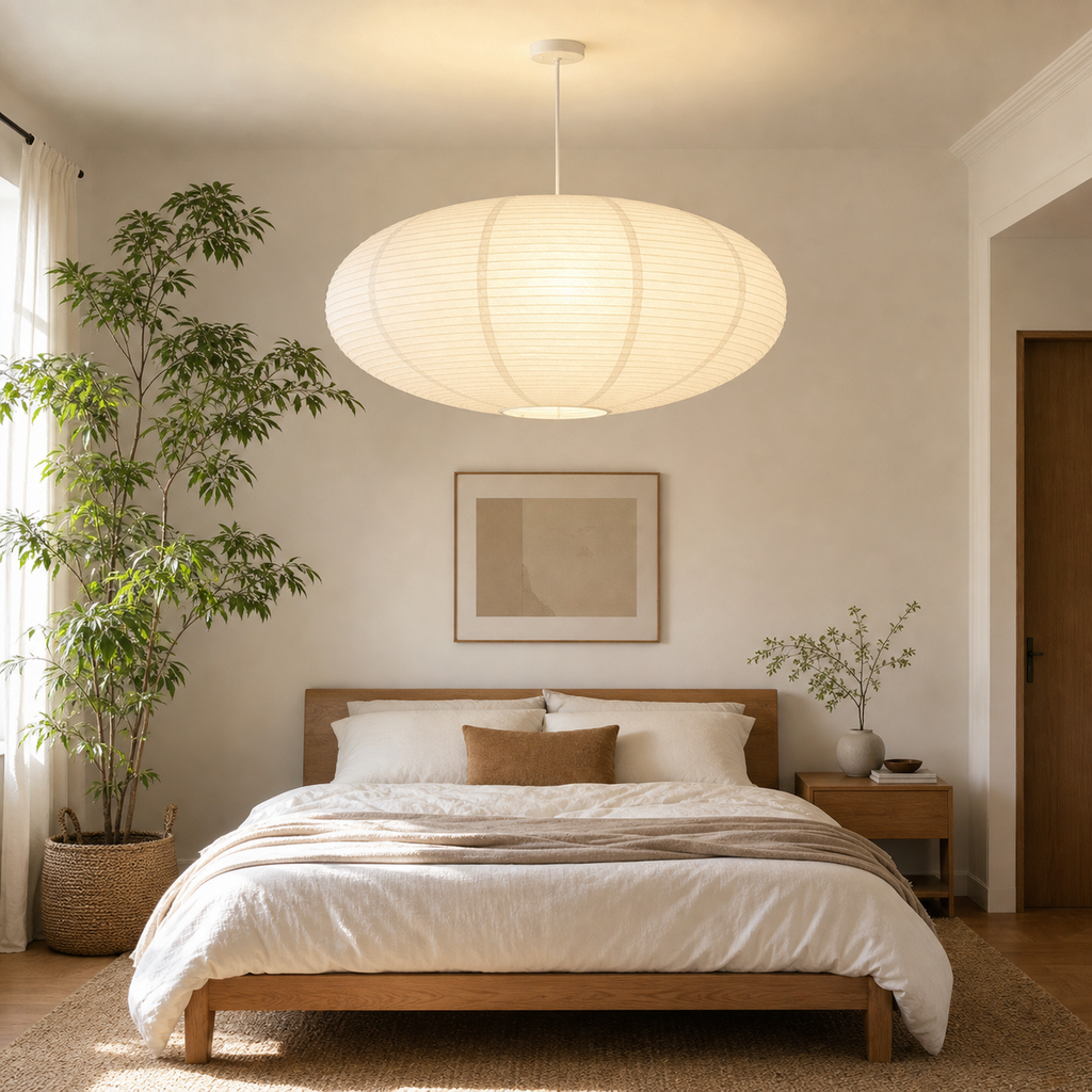 Cozy Haven 2-Piece Oval Paper Lantern Shade Set - 40 cm lifestyle image 1