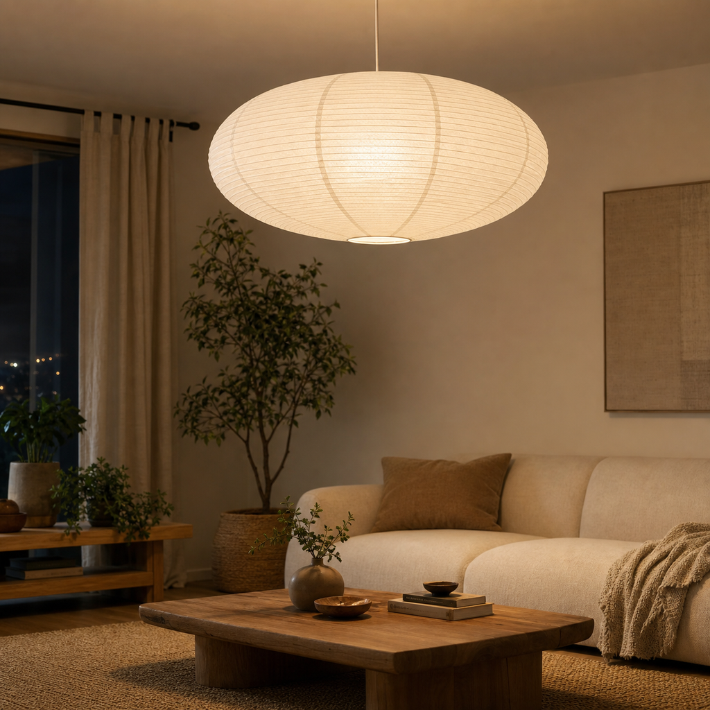 Cozy Haven 2-Piece Oval Paper Lantern Shade Set - 40 cm lifestyle image 2