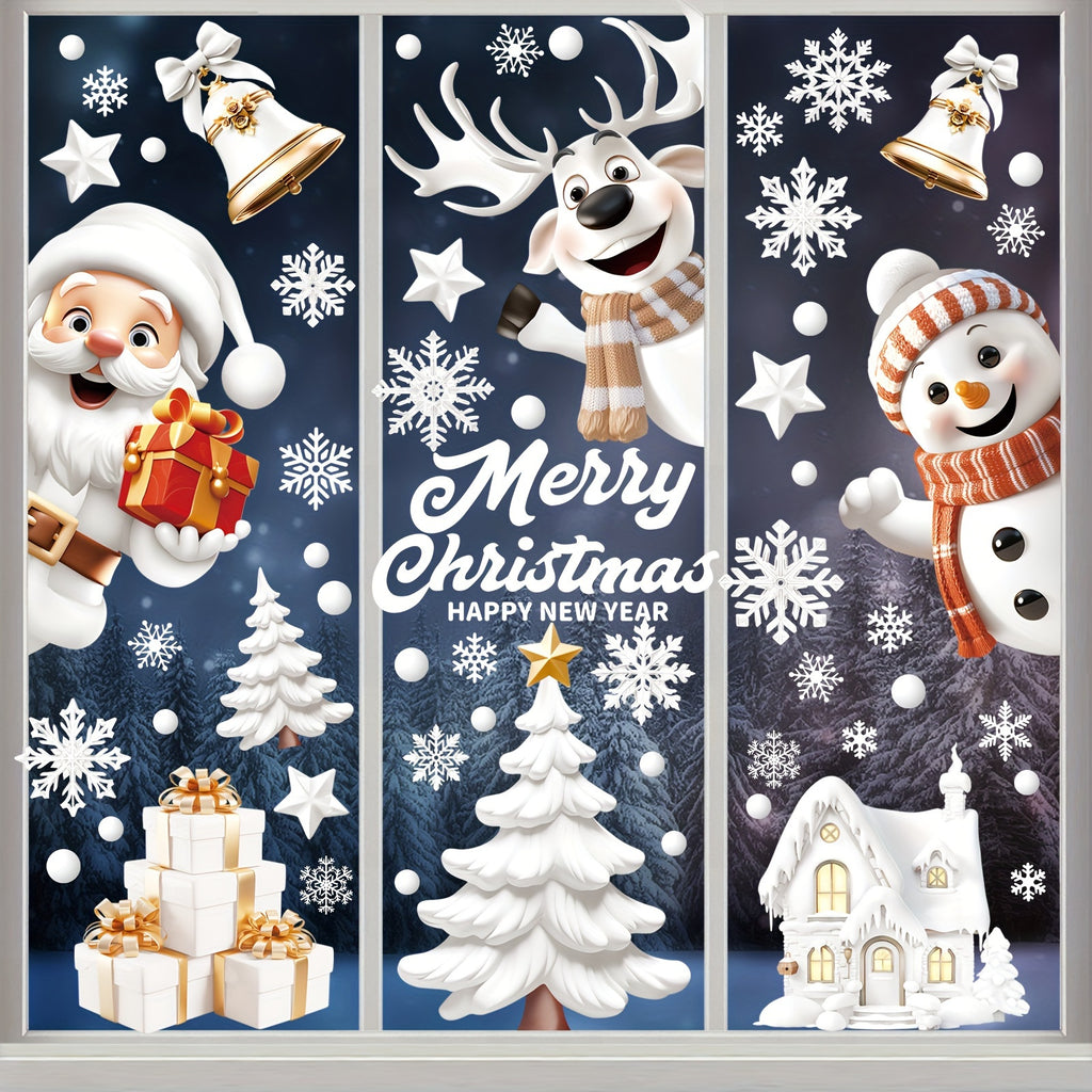 Cozy Haven Christmas Window Sticker Set holiday window view
