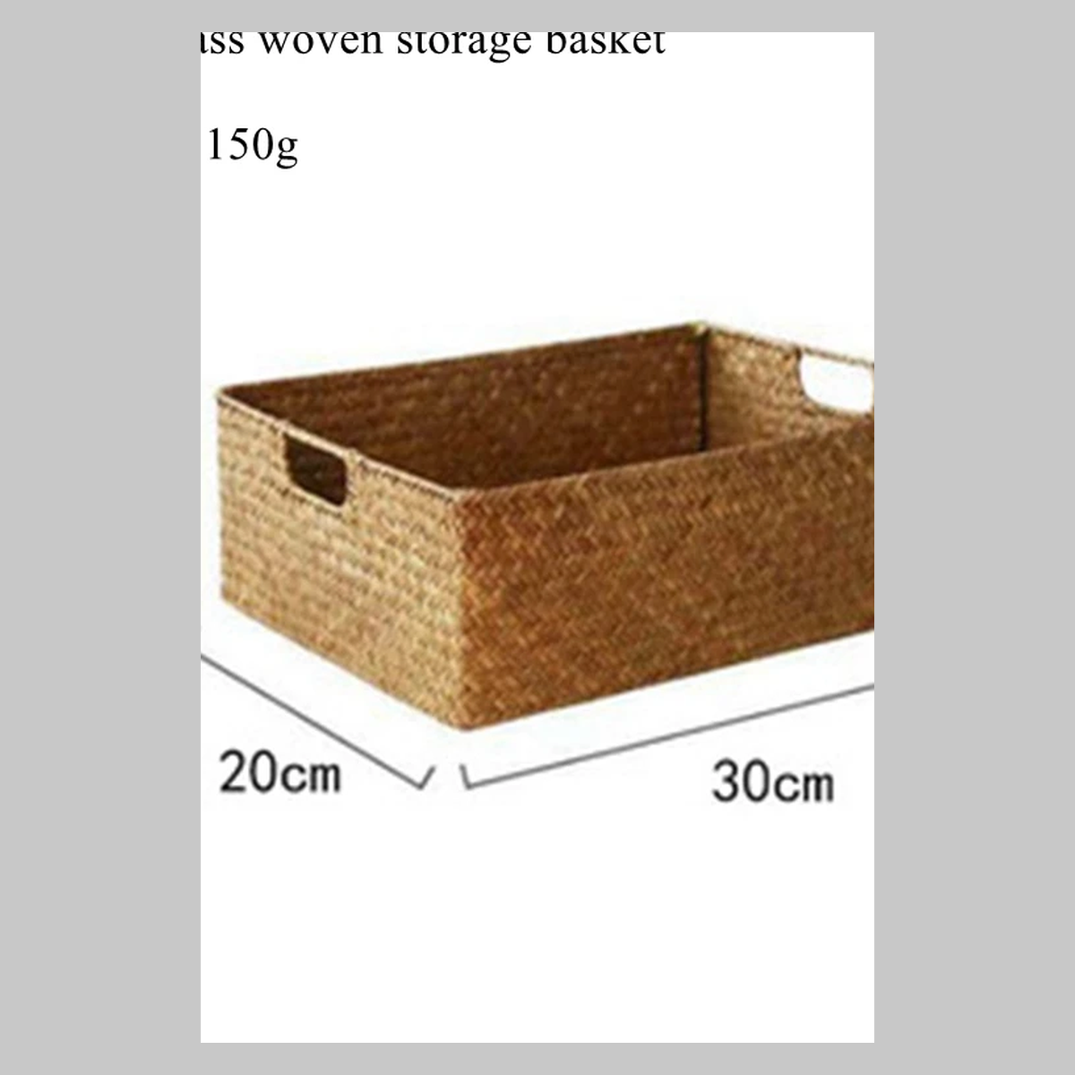 Cozy Haven Rattan Storage Basket Set - 3 Pack Woven Seagrass Organizer Bins with Handles - Living Room supplier reference 25201