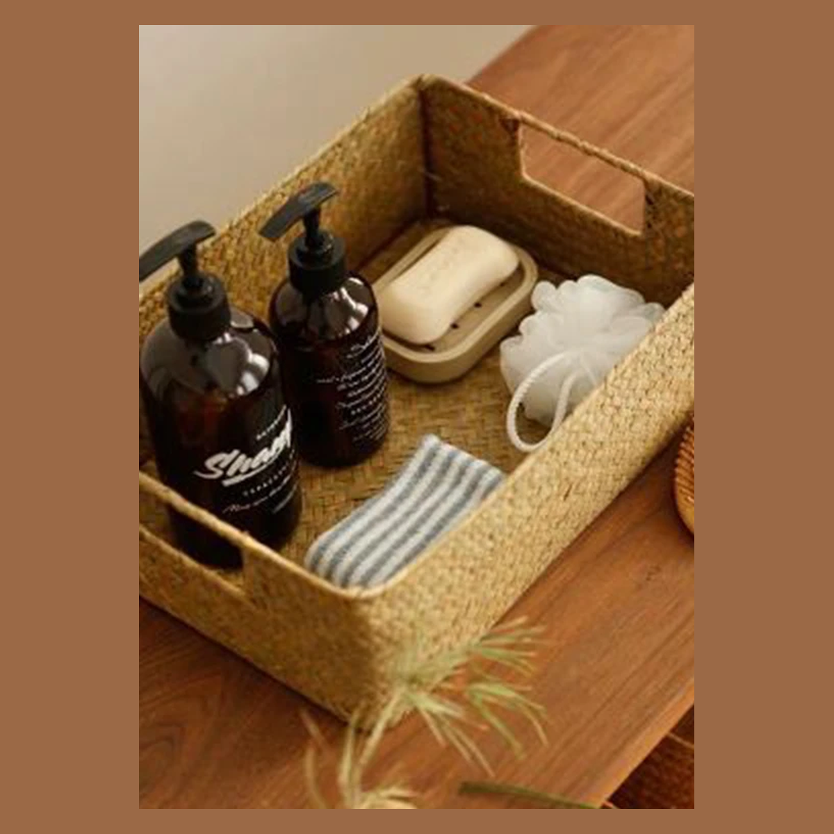 Cozy Haven truthful variant reference for Cozy Haven Woven Seagrass Storage Basket - L