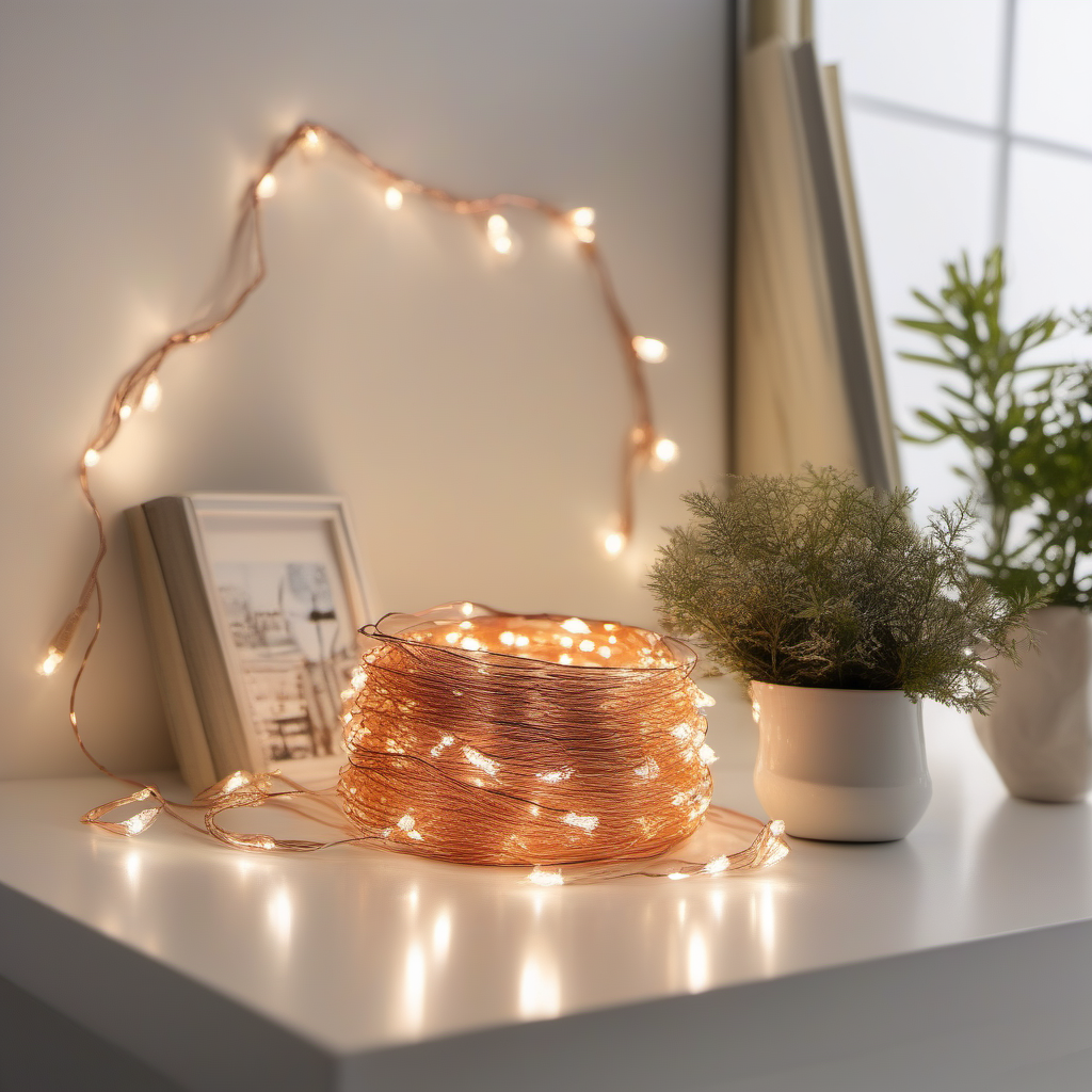 Cozy Haven Cozy Haven Copper Wire Fairy String Lights - 33 Foot 100 LED Battery Operated Warm White - Bedroom product image 2
