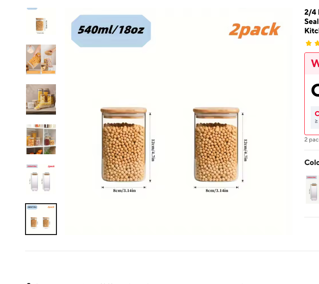 Cozy Haven Ribbed Glass Bathroom Countertop Canister Set supplier reference 2Pack-540Ml