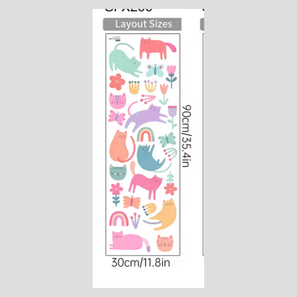 Cozy Haven truthful variant reference for Cozy Haven Removable Nursery Wall Decal Sheets - Cat Decals - 2 Sheets