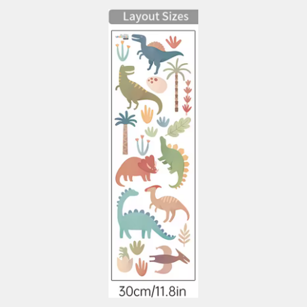 Cozy Haven truthful variant reference for Cozy Haven Removable Nursery Wall Decal Sheets - Dinosaur Decals - 2 Sheets