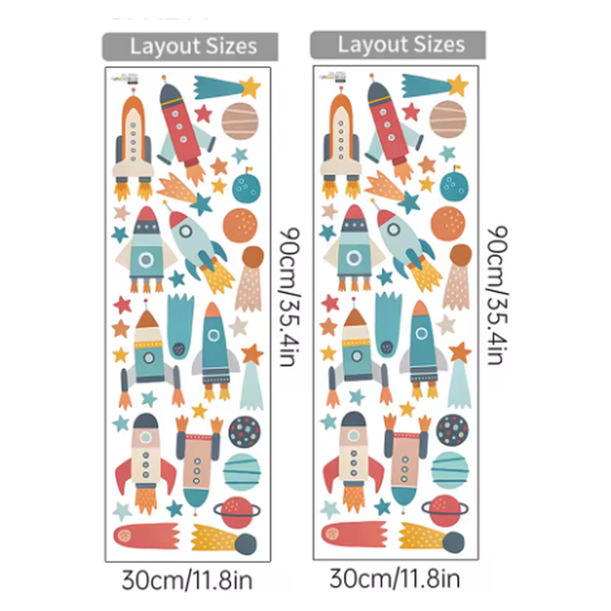 Cozy Haven truthful variant reference for Cozy Haven Removable Nursery Wall Decal Sheets - Space Decals - 2 Sheets