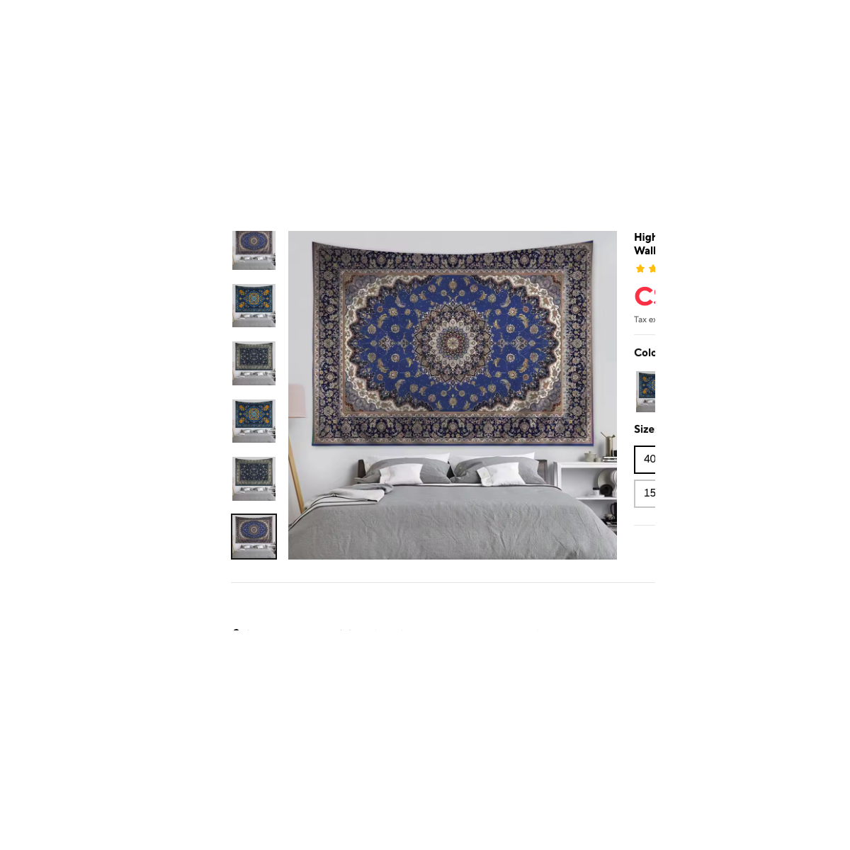 Cozy Haven Moroccan Mandala Tapestry - Large Bohemian Wall Hanging Art Blanket 59x79 Inch - Bedroom supplier reference 3-GT