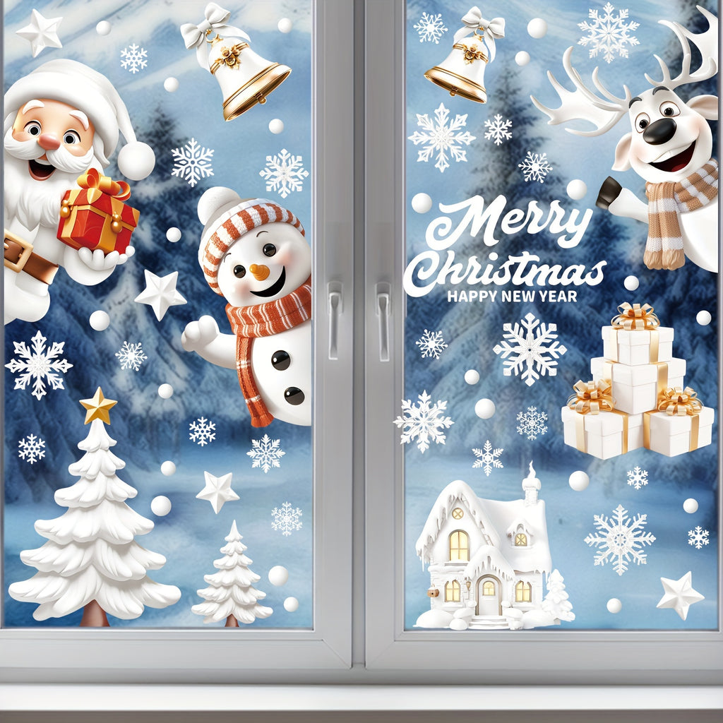 Cozy Haven Christmas Window Sticker Set detail view