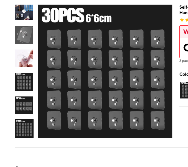 Cozy Haven Adhesive Wall Hooks Set - 16 Pack Strong Command Style Removable Hangers - Bathroom supplier reference 30Pcs