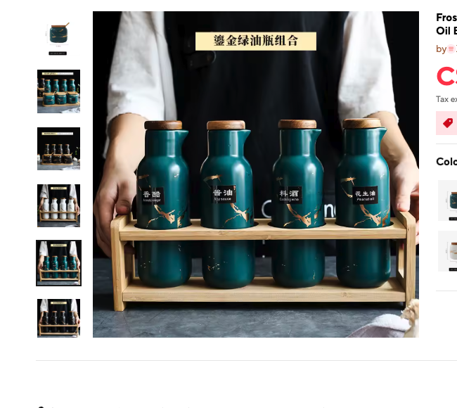 Cozy Haven Marble Ceramic Countertop Jar Set supplier reference 4pcs-green