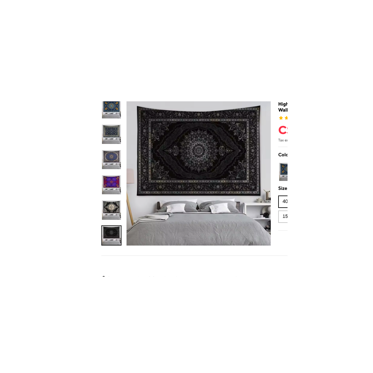 Cozy Haven Moroccan Mandala Tapestry - Large Bohemian Wall Hanging Art Blanket 59x79 Inch - Bedroom supplier reference 6-GT