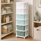 Cozy Haven Deep-Bin Stackable Drawer Organizer Set - 6 Tier green