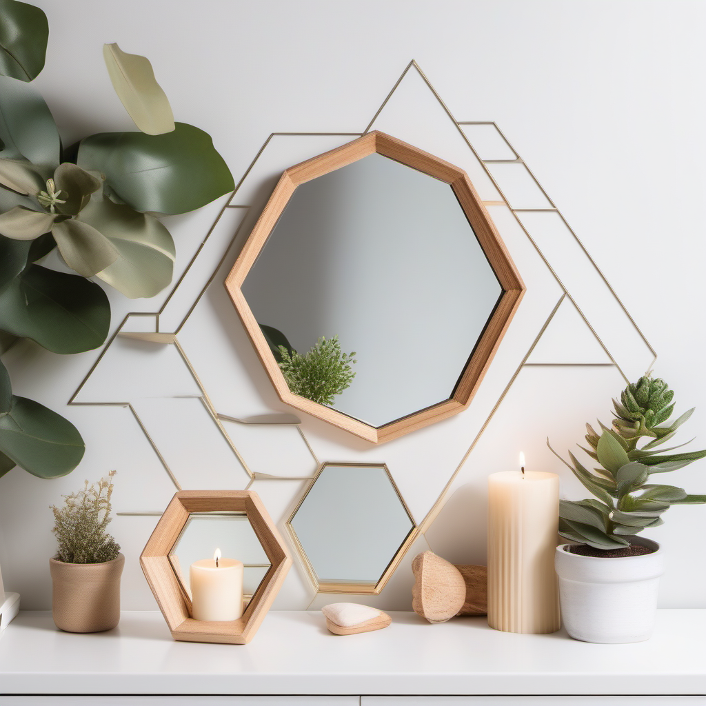 Cozy Haven Cozy Haven Hexagonal Mirror Wall Decor Set - 12 Pack Removable Geometric Stickers - Living Room & Bedroom product image 2