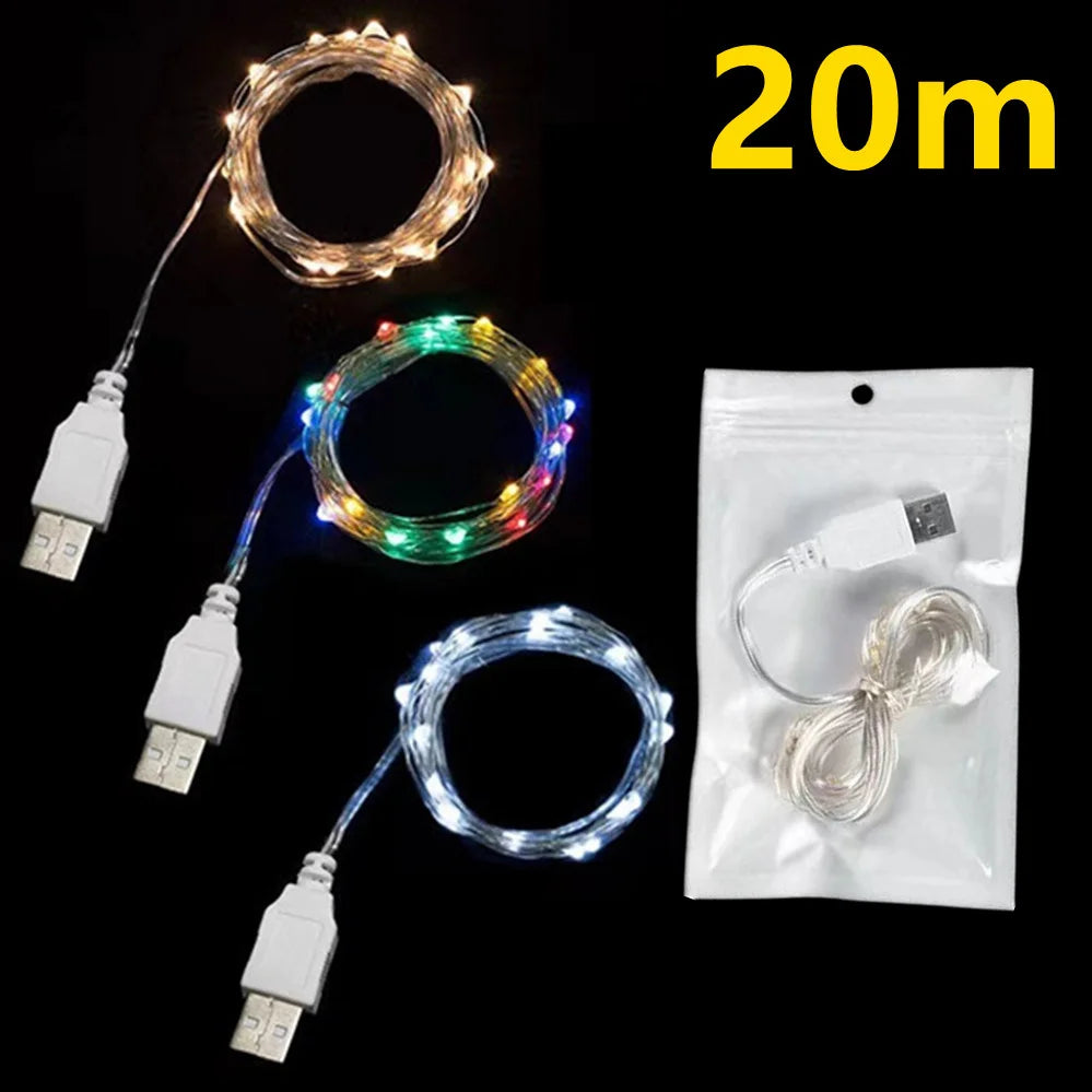 Cozy Haven Cozy Haven USB LED String Lights - Waterproof Copper Wire Fairy Lights for Party and Wedding product image 2