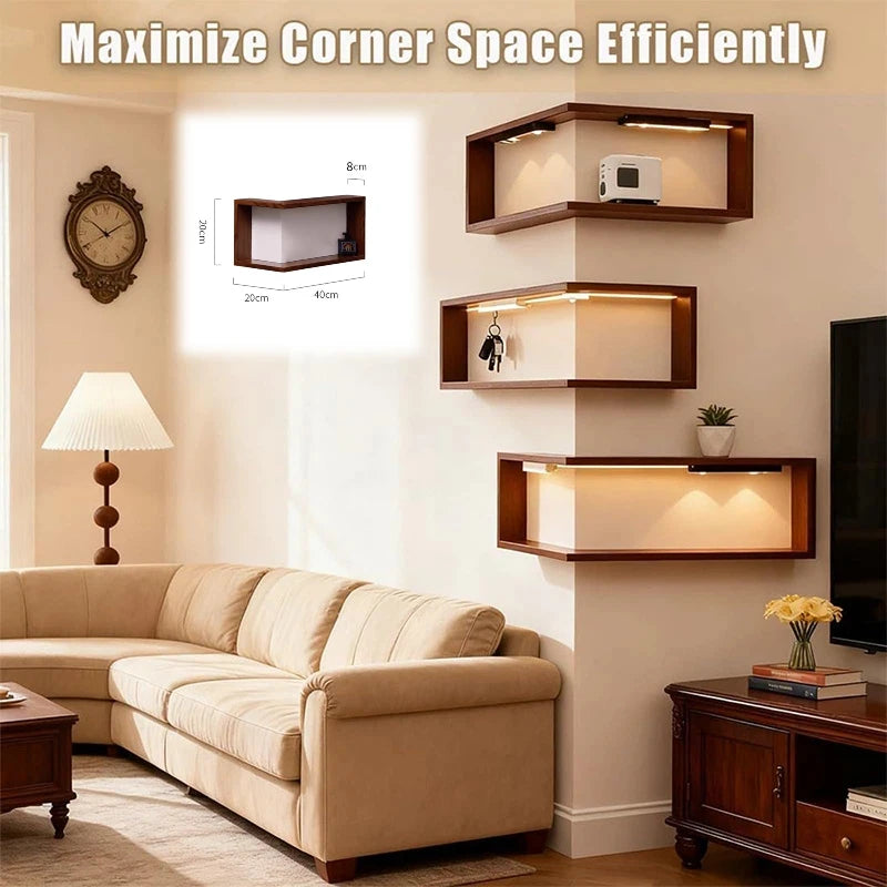 Cozy Haven Cozy Haven Corner Storage Shelf - Wall Mounted Display Stand for Bedroom product image