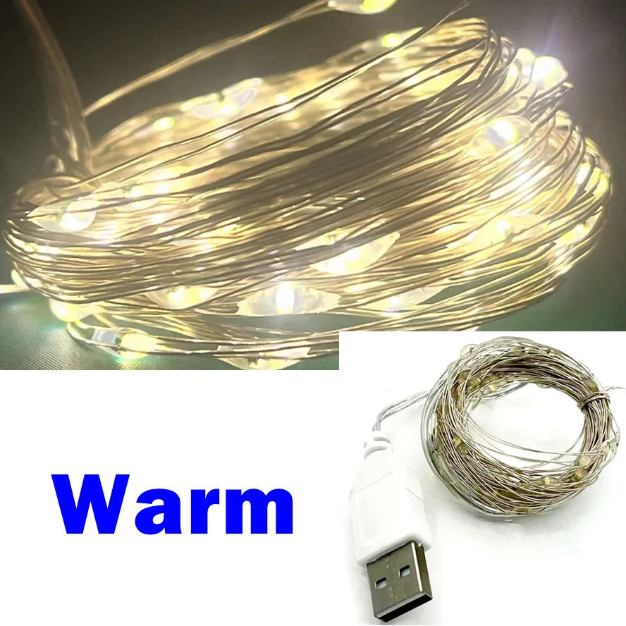 Cozy Haven Cozy Haven USB LED String Lights - Waterproof Copper Wire Fairy Lights for Party and Wedding product image 8