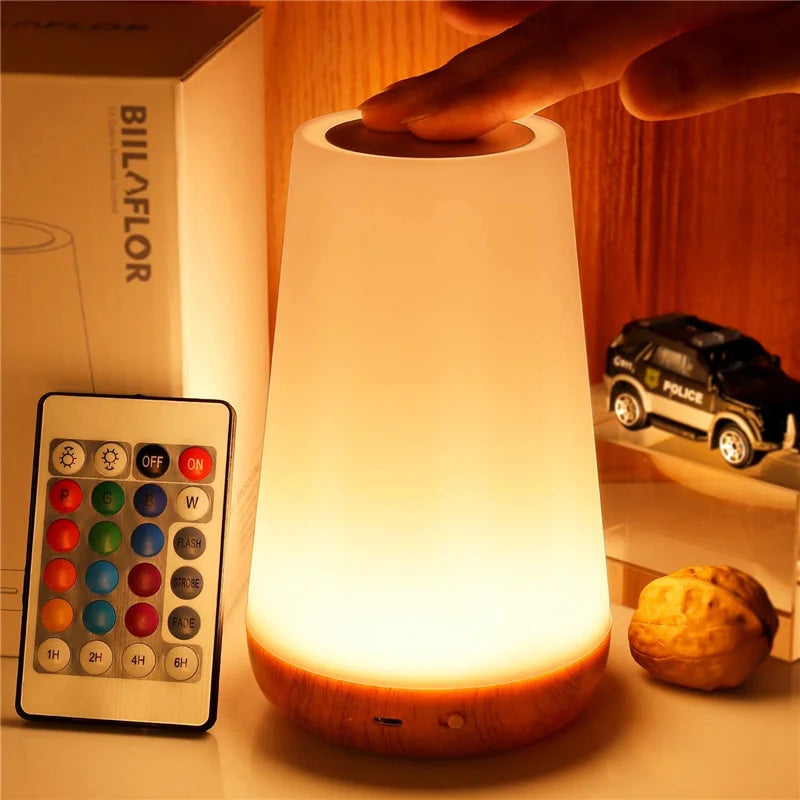 Cozy Haven Cozy Haven Color Changing Night Light - RGB Remote Control Touch Dimmable USB Rechargeable Bedside Lamp product image 7