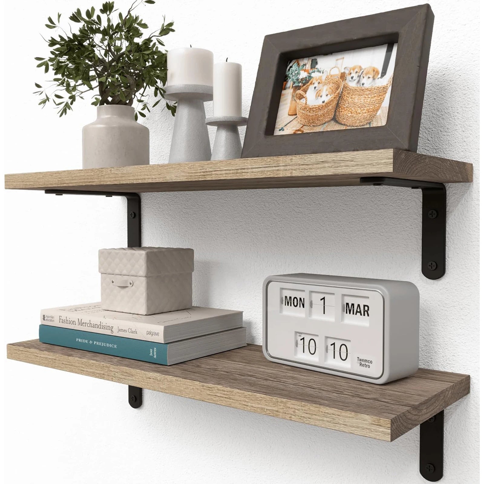 Cozy Haven Cozy Haven Wooden Floating Shelves Set - 2 Pack Wall Mounted Storage - Living Room product image