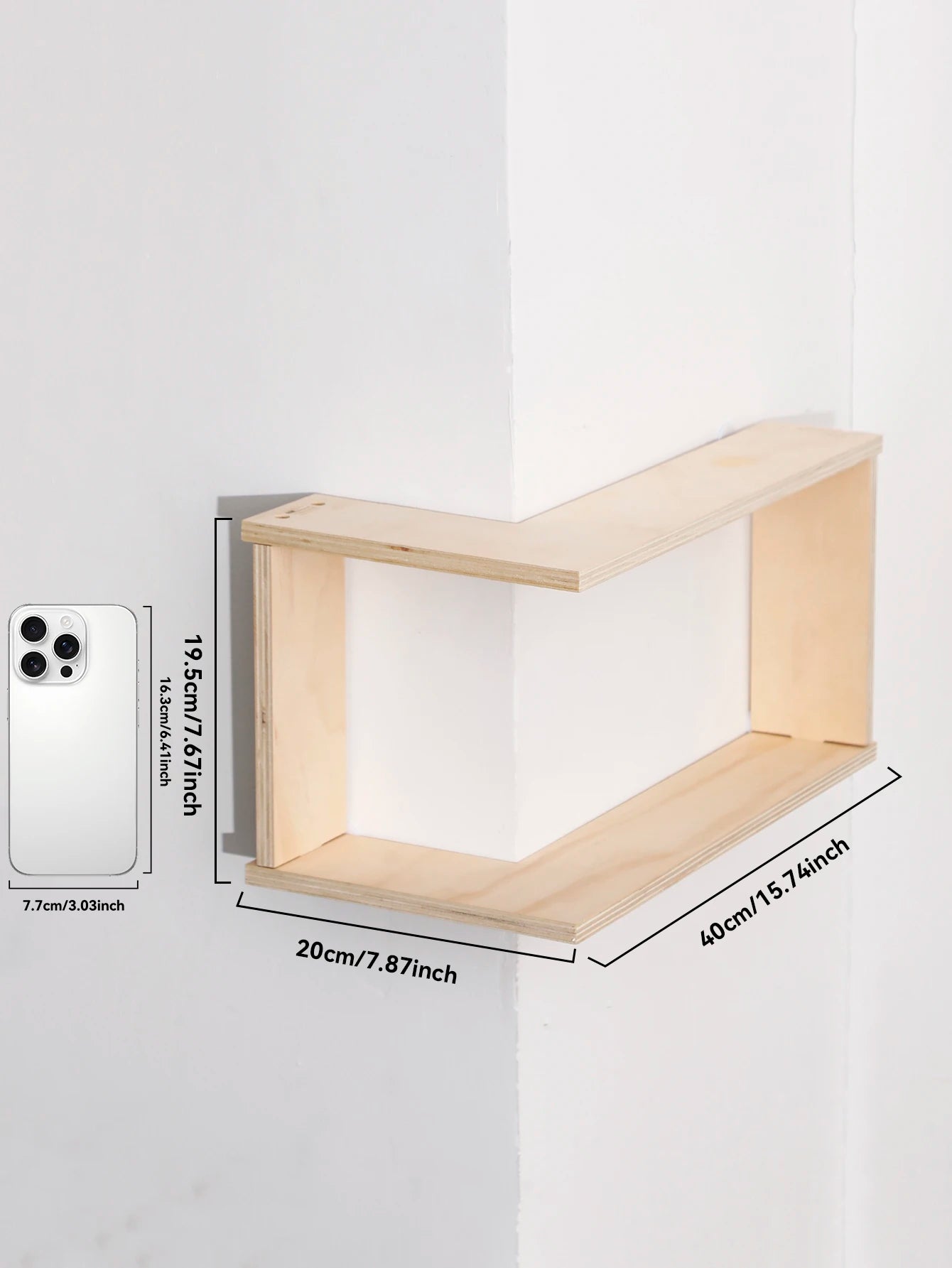 Cozy Haven Cozy Haven Corner Floating Wooden Shelf - Wall Mounted Storage Display Rack product image 6