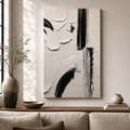 Cozy Haven Abstract Textured Canvas Panel Set lifestyle image 1
