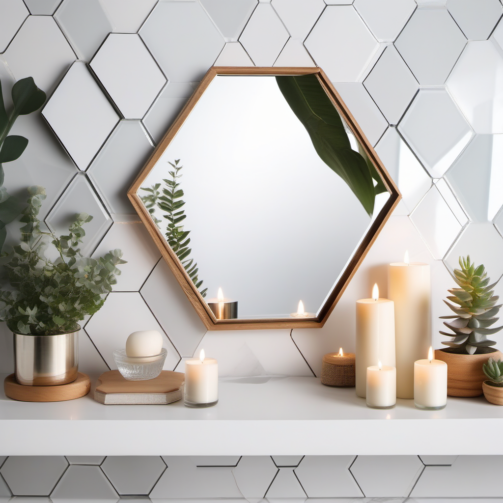 Cozy Haven Cozy Haven Hexagon Mirror Wall Tiles Set - 12 Pack Geometric Acrylic Reflective Decor Stickers - Living Room & Bedroom product image 2